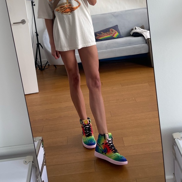 J. Balvin x Air Jordan 1 Retro OG High 'Colores Y Vibras' Sneakers size US M 8.5 - Picture 13 of 14